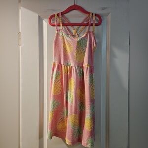 Place Pink Pineapple Print Dress